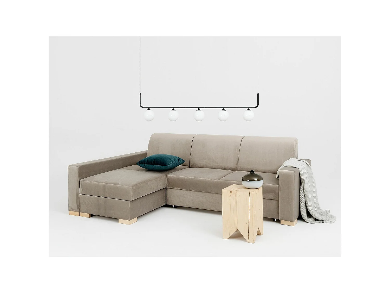 Canapé-lit d'angle stable