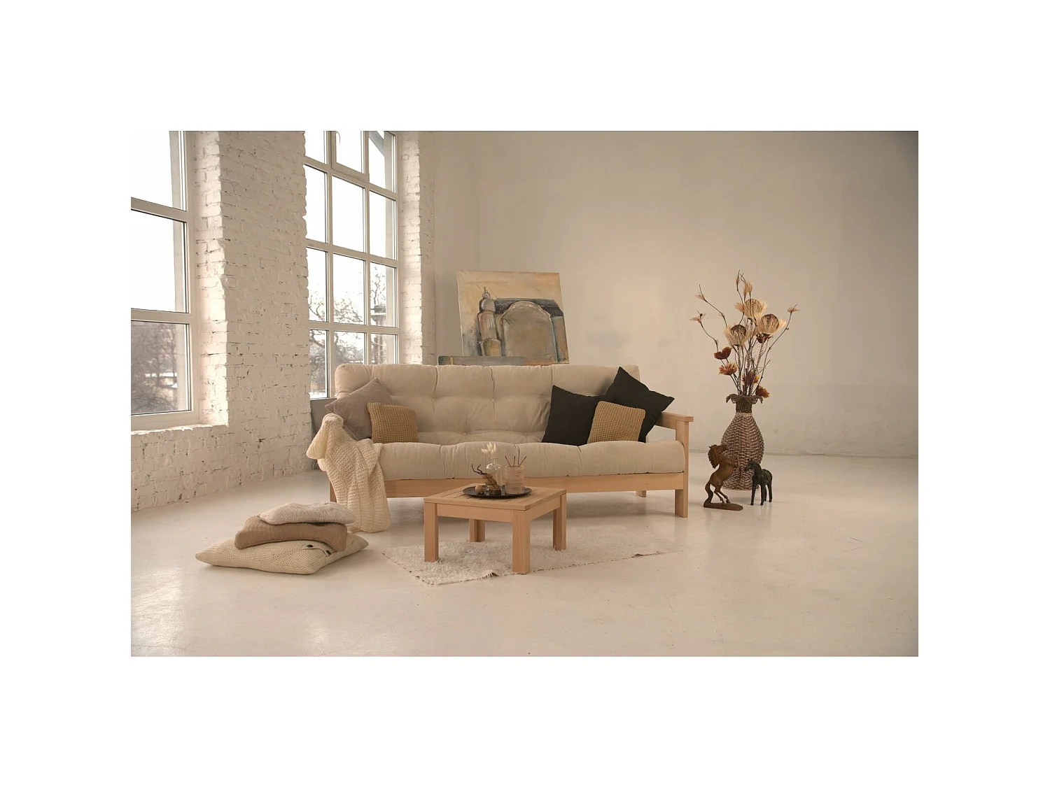 Canapé lit mexico Beige