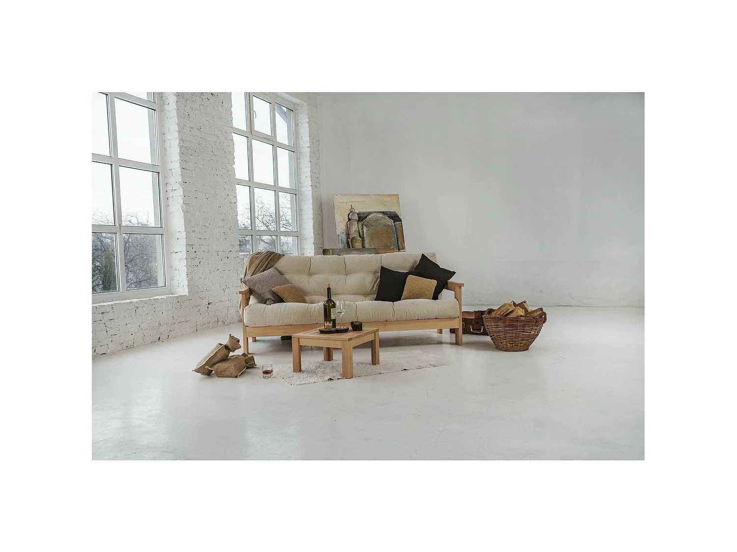 Canapé lit mexico Beige