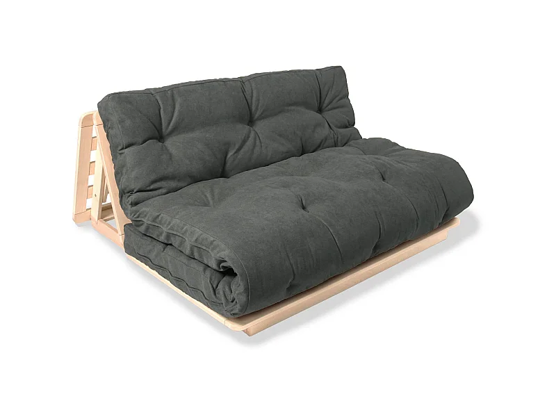 Canapé lit convertible futon layti Gris cendré