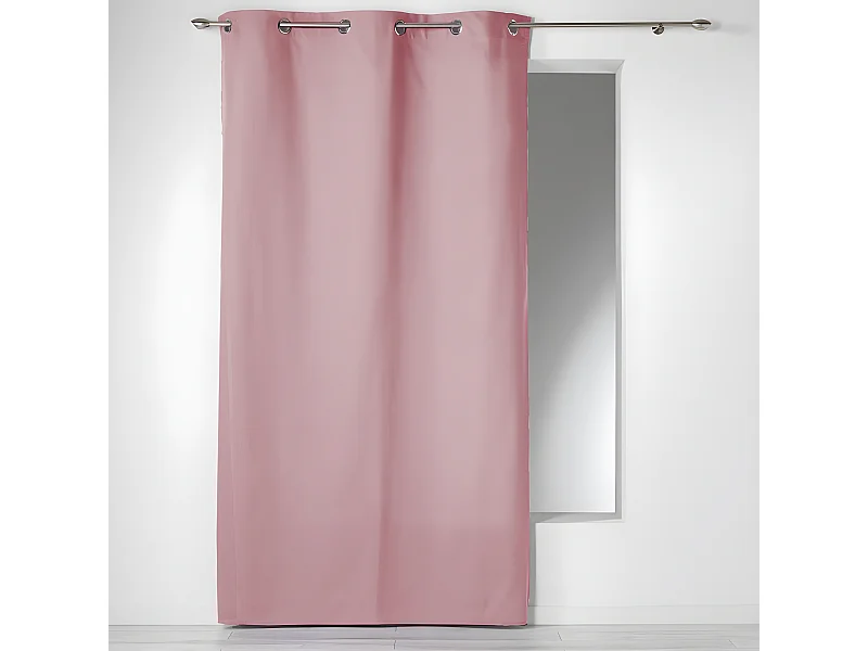 Rideau à Oeillets "Panama" 140x280cm Rose Dragée