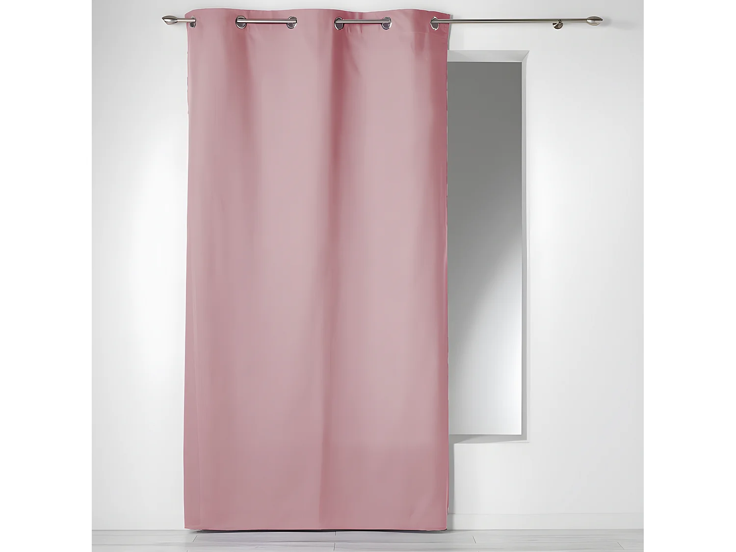 Rideau à Oeillets "Panama" 140x280cm Rose Dragée