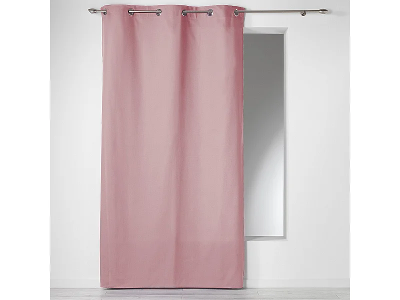 Rideau à Oeillets "Panama" 140x280cm Rose Dragée