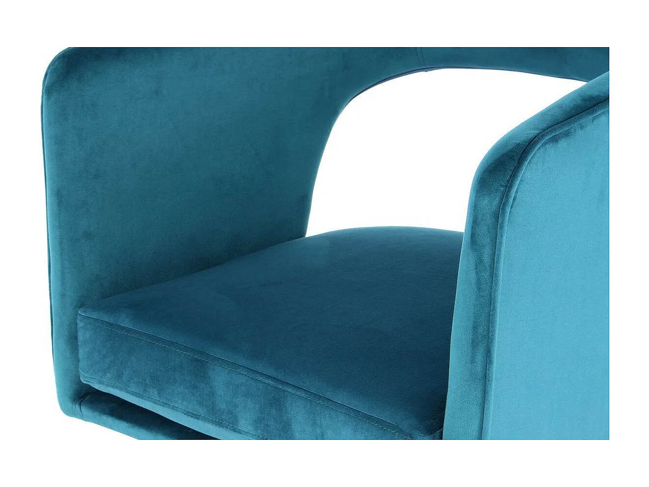 Chaise Design "Jolene" 77cm Bleu Pétrole