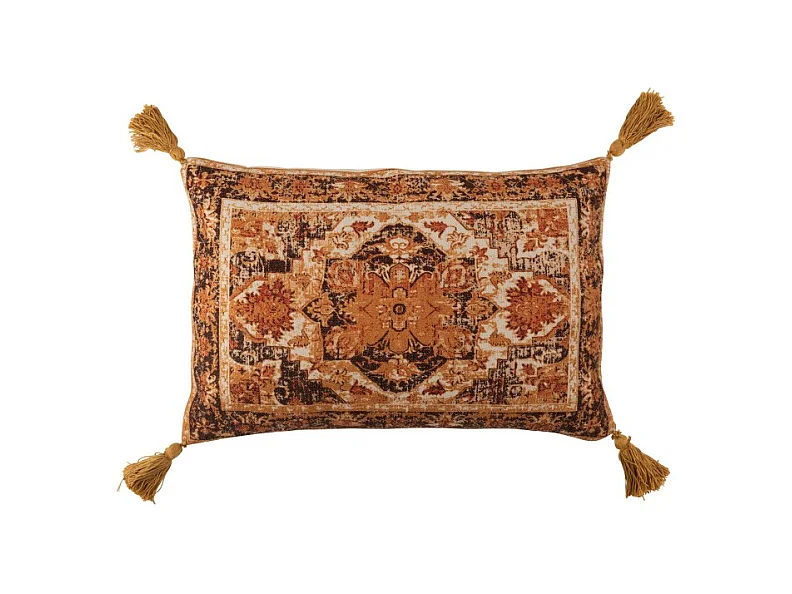 Coussin Déco "Vintage" 40x60cm Orange Rouille