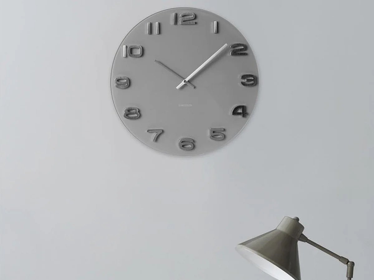 Wandklok Vintage Round - Grijs- Ø35cm