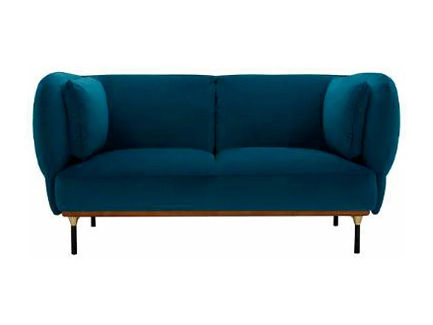 Canapé 2 Places Velours "Isée" 172cm Bleu Canard