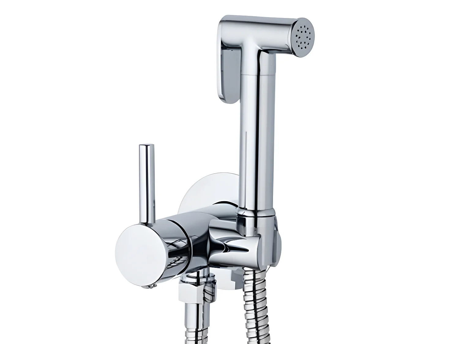 Invena Robinet Bidet Douchette Chrome Mural Monocommande