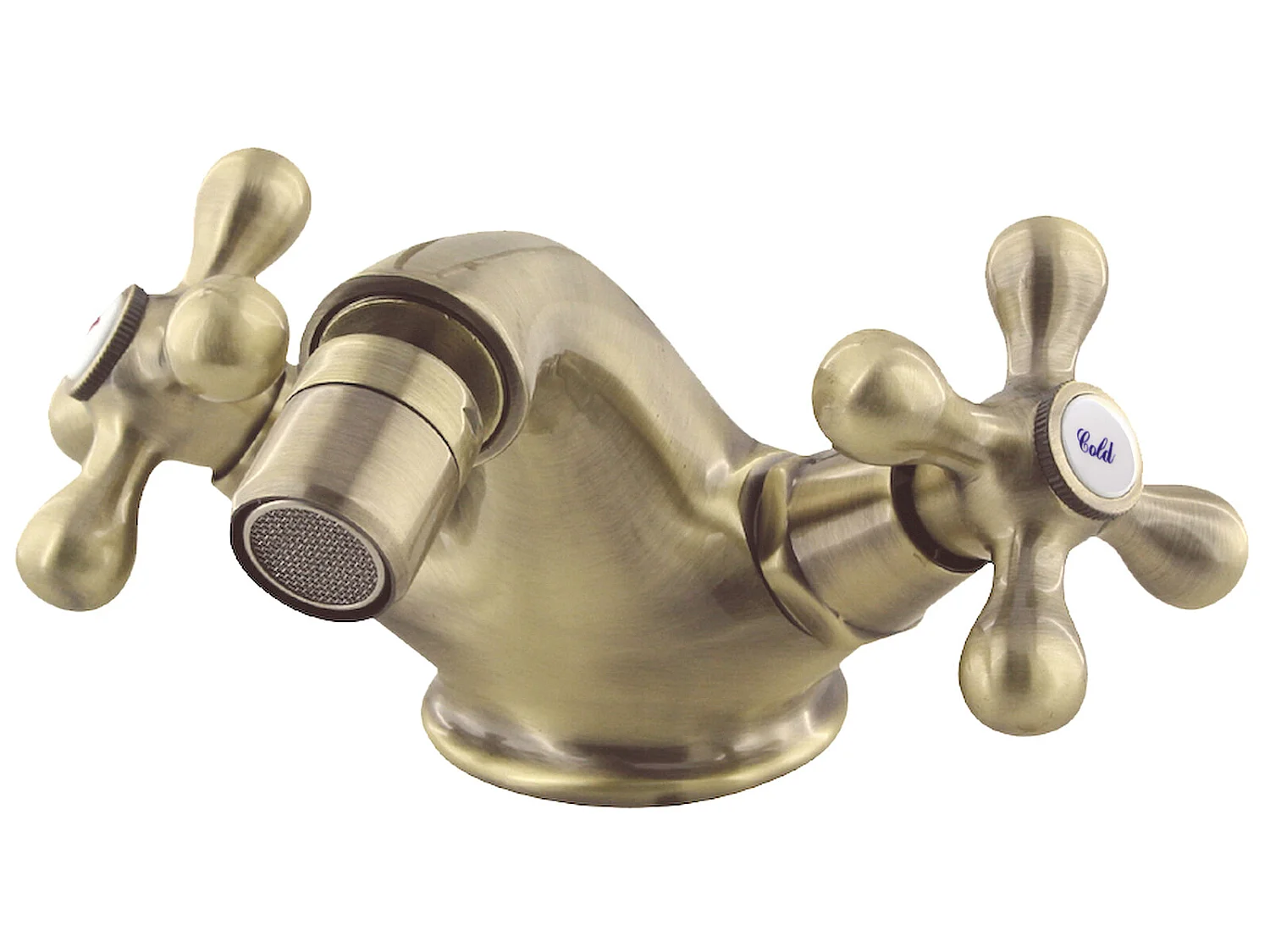 Griferia Para Bidet Latón Mangos Cruzados