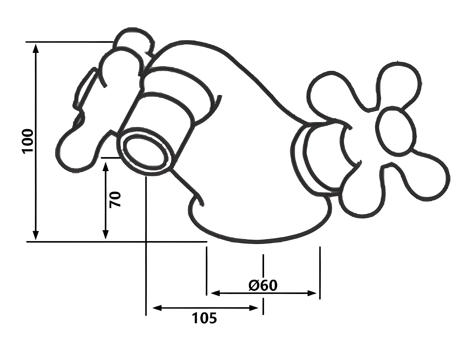 Griferia Para Bidet Latón Mangos Cruzados