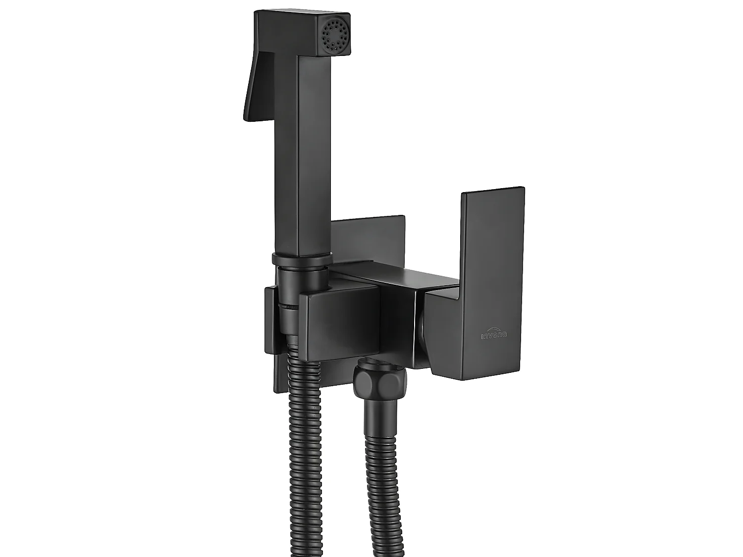 Robinet Bidet Douchette Noir Forme Carree Monocommande