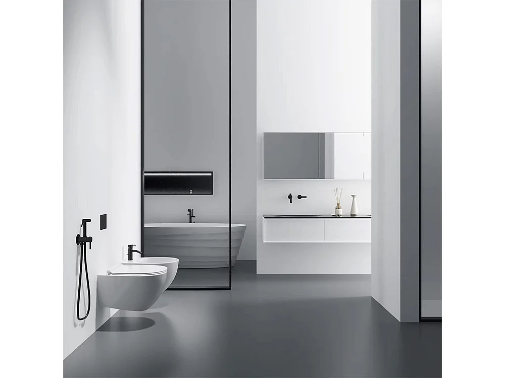 Rubinetto Da Bidet Rea Loop Lungo Black