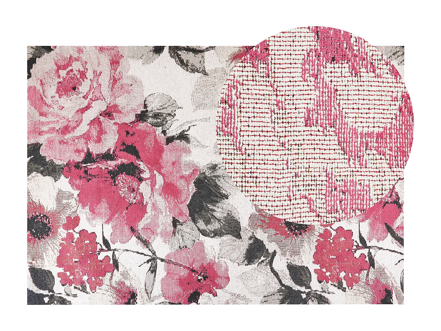 Tapis EJAZ Rose 140 x 200 cm Coton