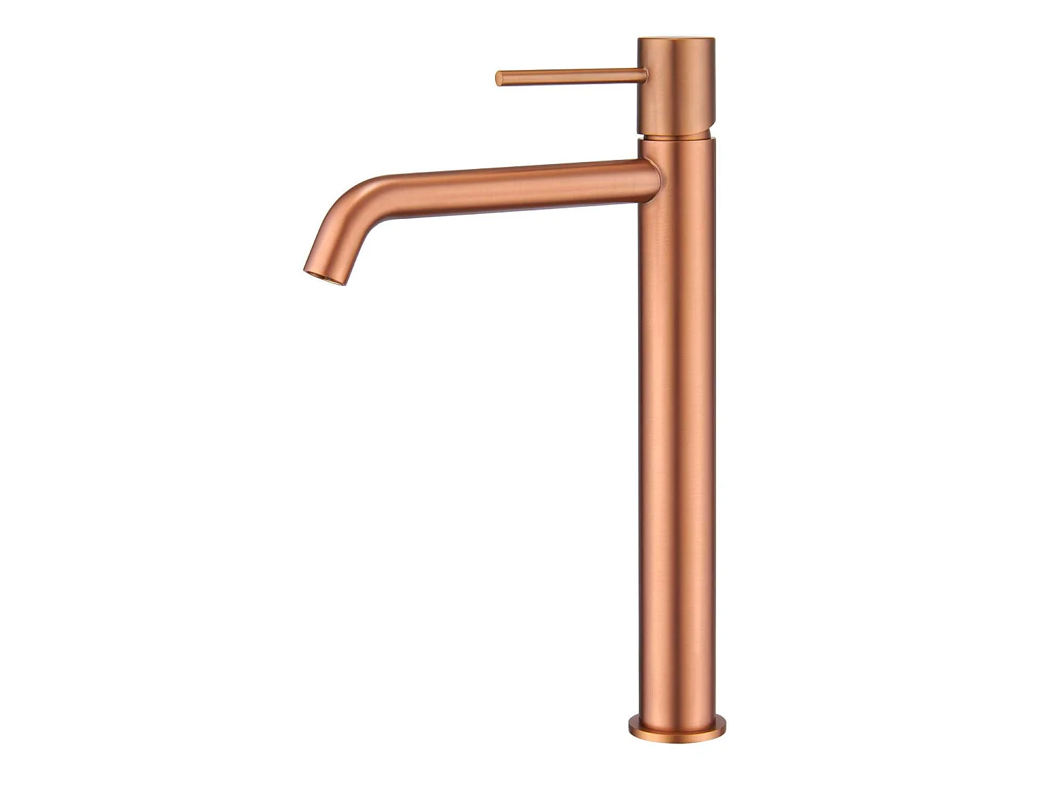 Mitigeur Lavabo Salle de Bain or rose cuivré – Bec Haut Anti-Calcaire – Design Moderne - MONZA IMEX