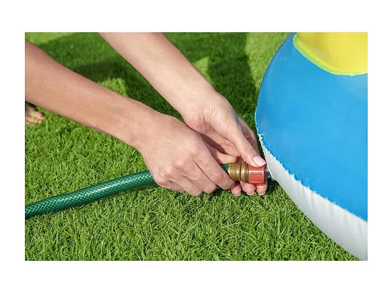 BESTWAY Aire de jeux avec pataugeoire Rainbow n Shine 257 x 145 x 91 cm