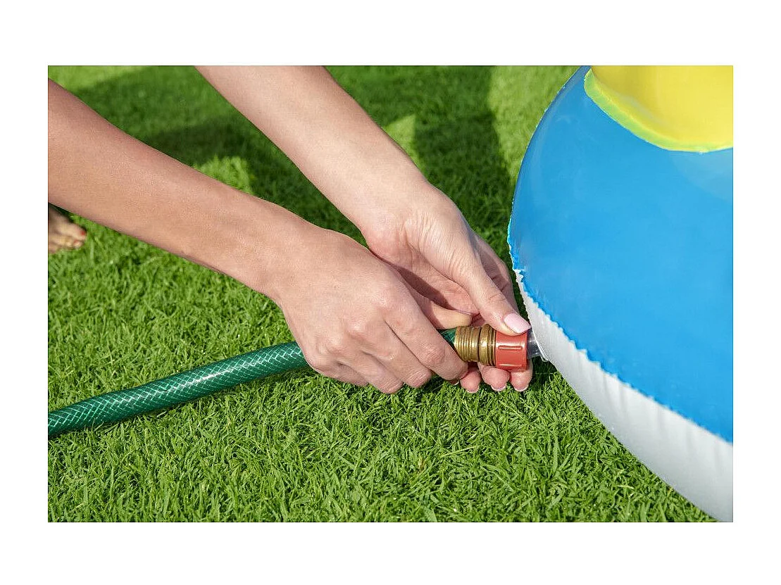 BESTWAY Aire de jeux avec pataugeoire Rainbow n Shine 257 x 145 x 91 cm