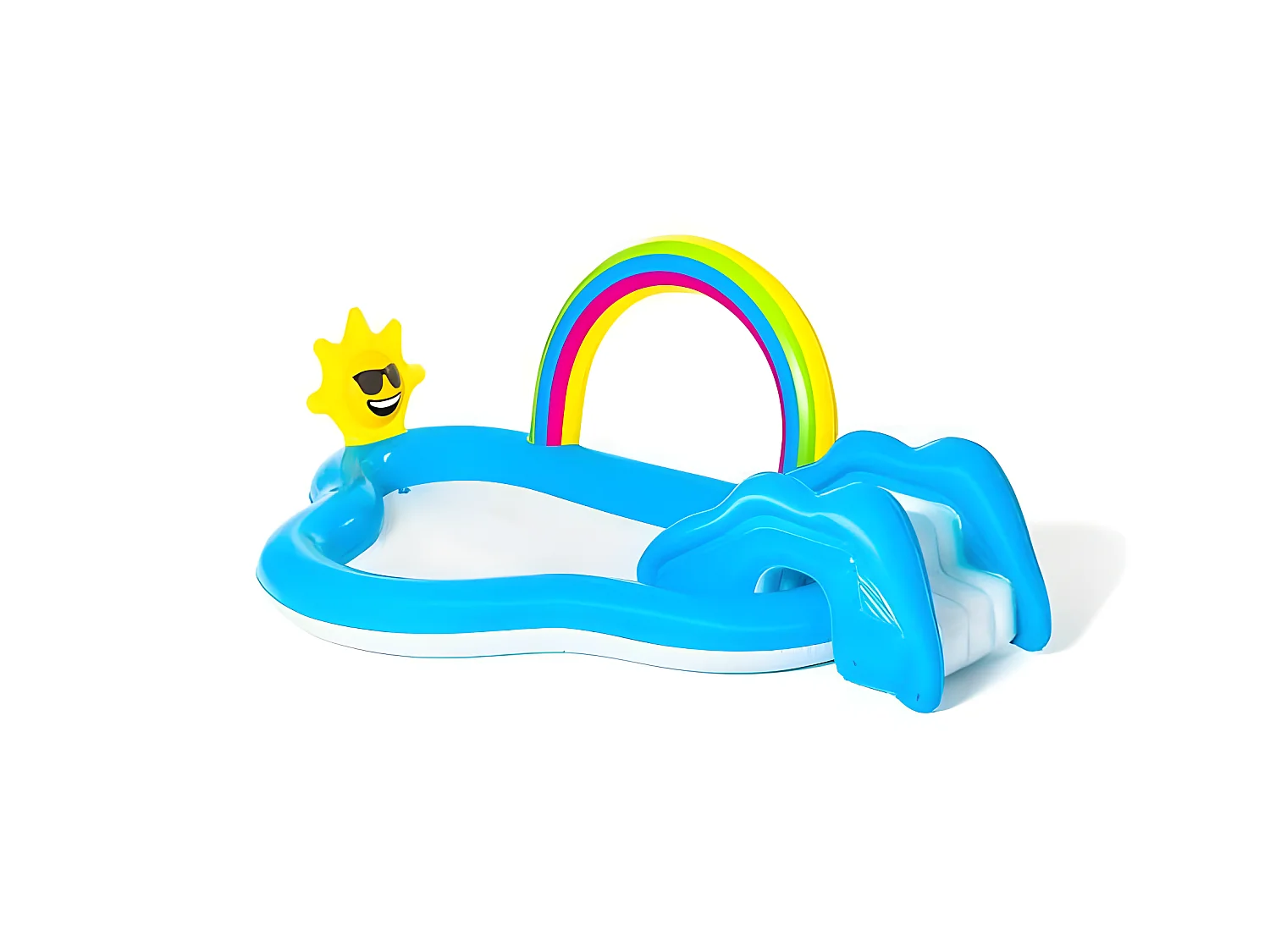 BESTWAY Aire de jeux avec pataugeoire Rainbow n Shine 257 x 145 x 91 cm