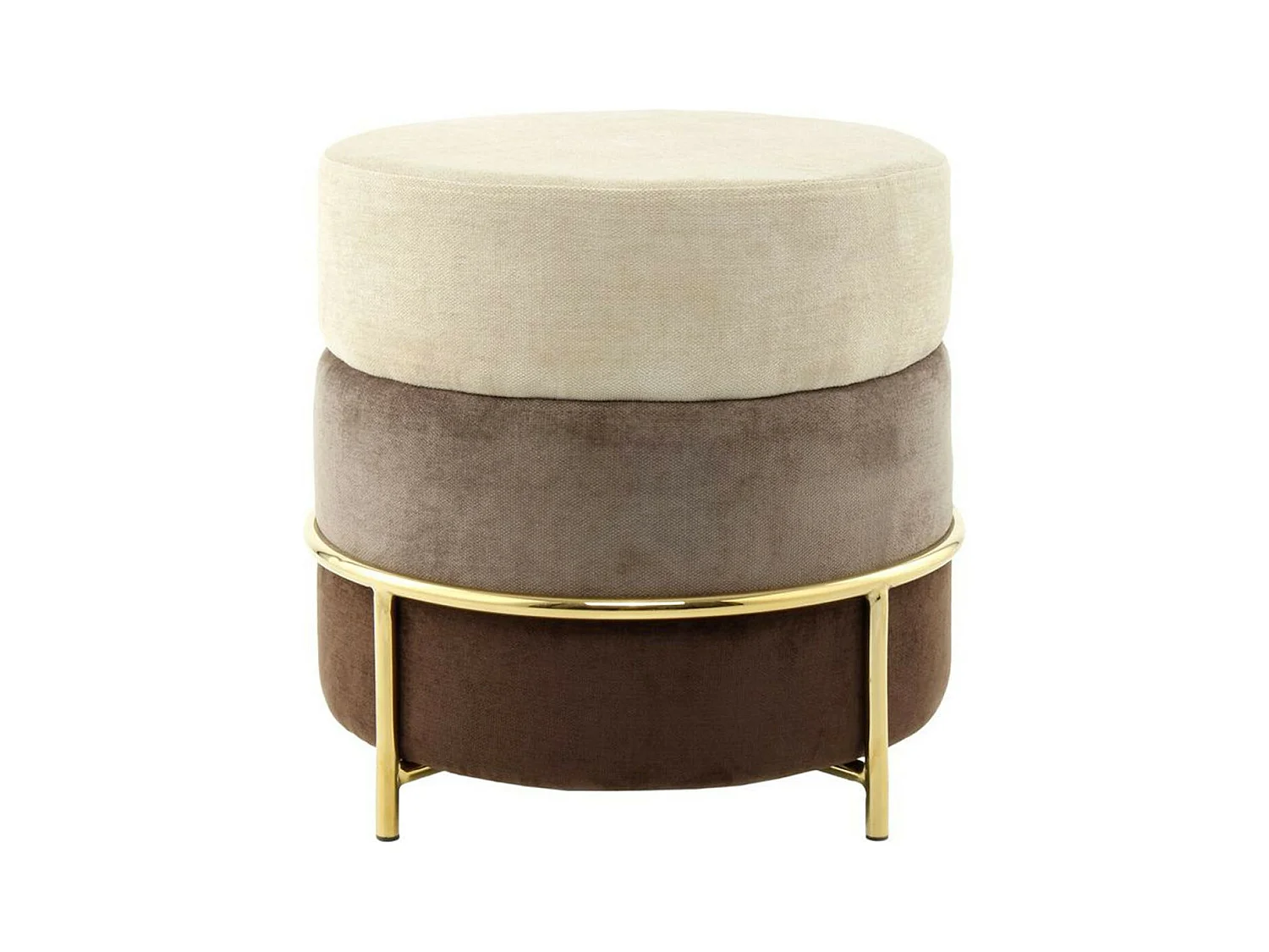 Pouf Design en Velours "Matilda" 48cm Marron