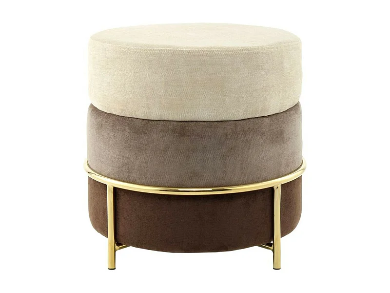 Pouf Design en Velours "Matilda" 48cm Marron