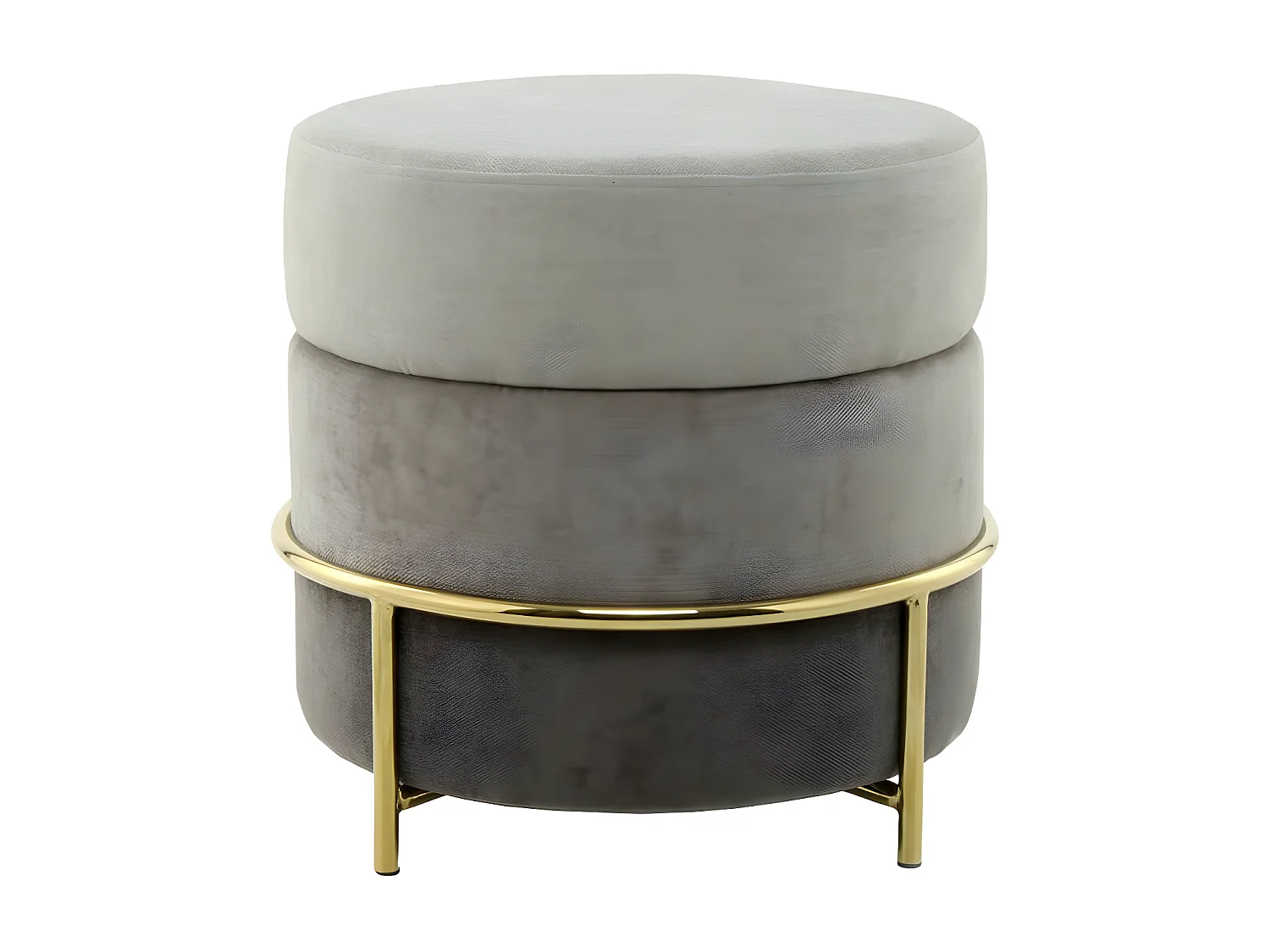 Pouf Design en Velours "Matilda" 48cm Gris