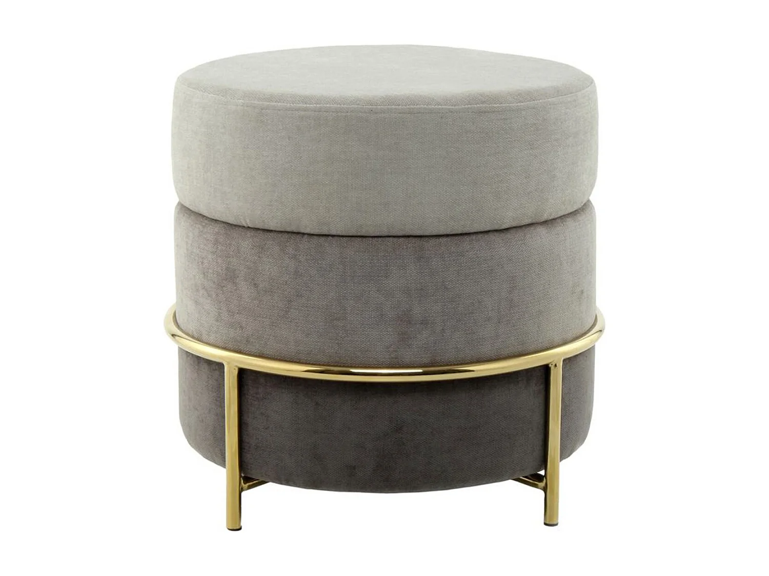 Pouf Design en Velours "Matilda" 48cm Gris