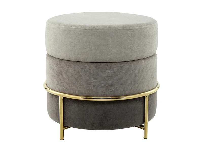 Pouf Design en Velours "Matilda" 48cm Gris