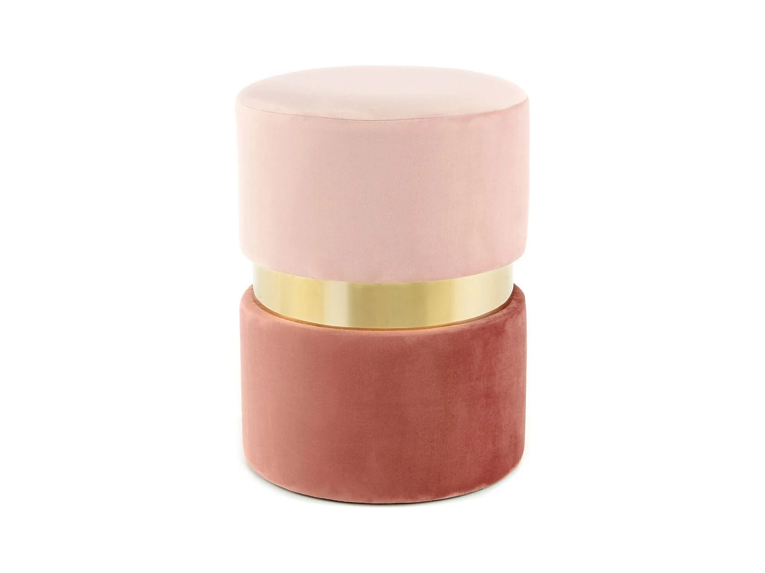Pouf Rond Design "Gipsy" 46cm Rose