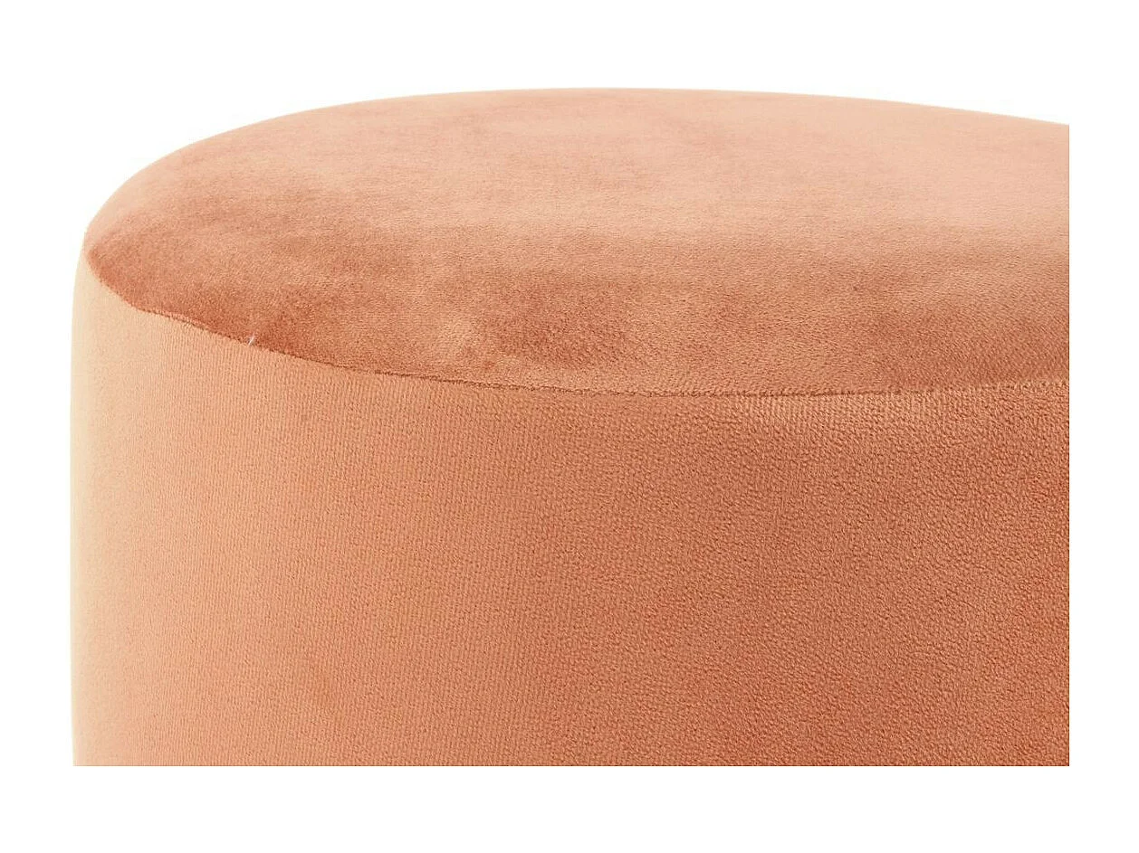 Pouf Rond Design "Gipsy" 46cm Terracotta & Marron