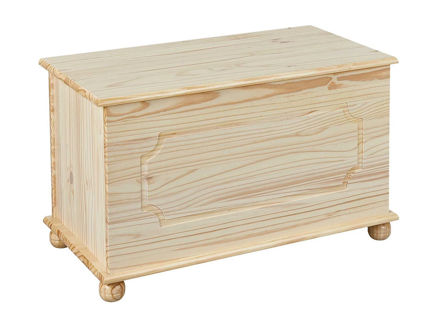 Coffre à Jouets en Bois Massif "Allan" 89cm Naturel