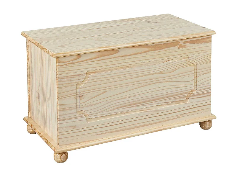 Coffre à Jouets en Bois Massif "Allan" 89cm Naturel