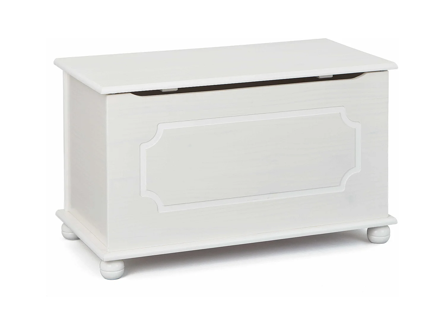 Coffre à Jouets en Bois Massif "Emaz" 53cm Blanc