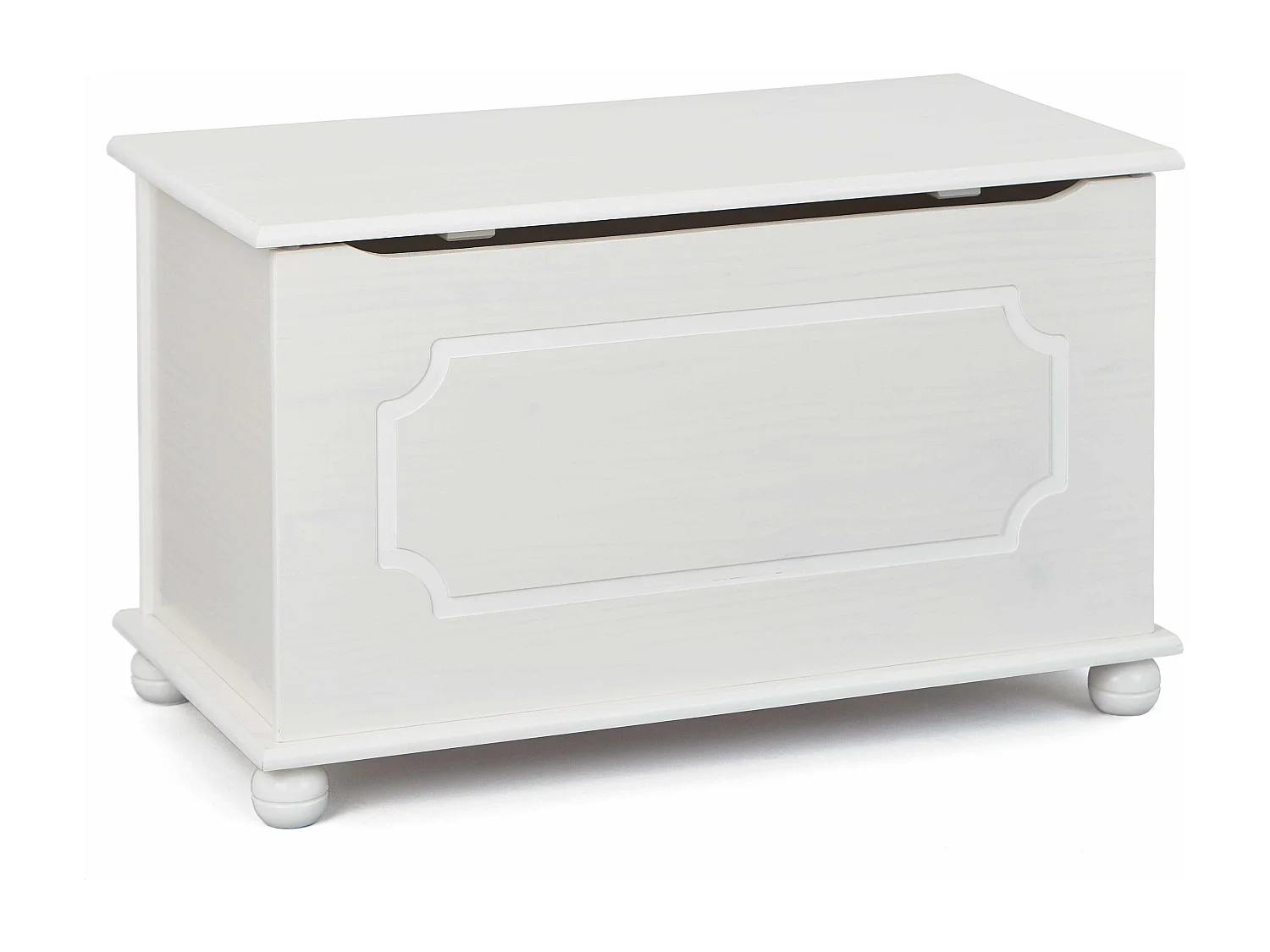 Coffre à Jouets en Bois Massif "Emaz" 53cm Blanc