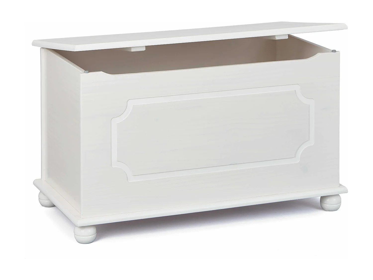 Coffre à Jouets en Bois Massif "Emaz" 53cm Blanc