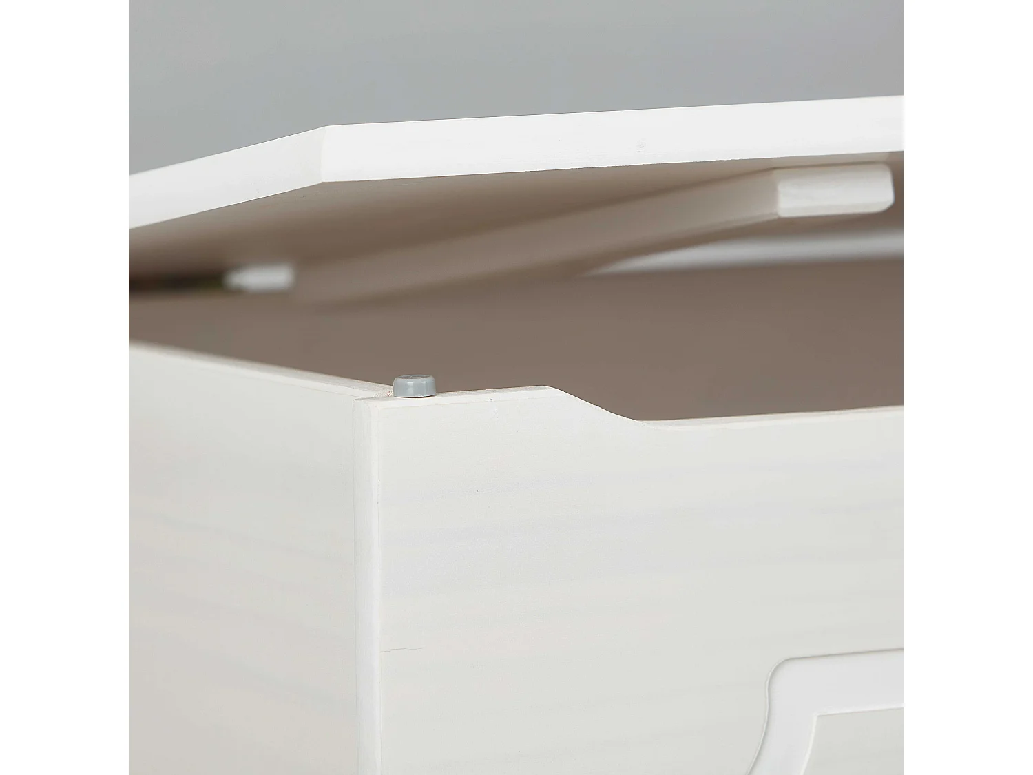 Coffre à Jouets en Bois Massif "Emaz" 53cm Blanc