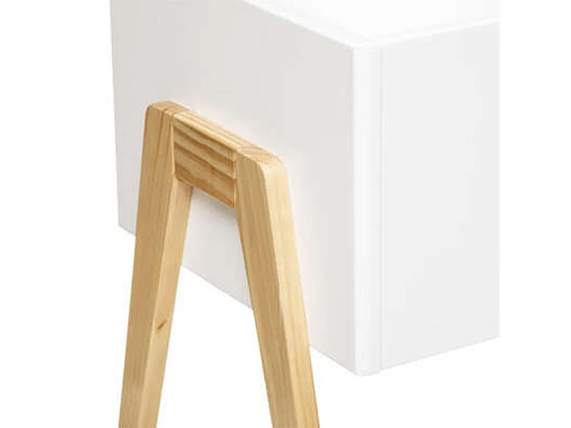 Coffre de Rangement Enfant "Ouvert" 53cm Blanc