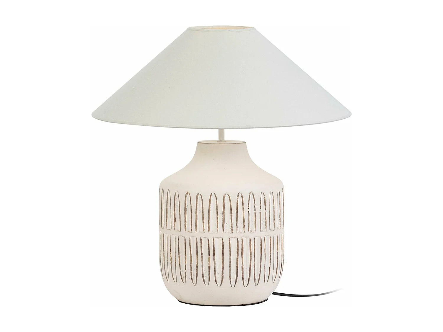 Lampe de Table Bois de manguier Blanc
