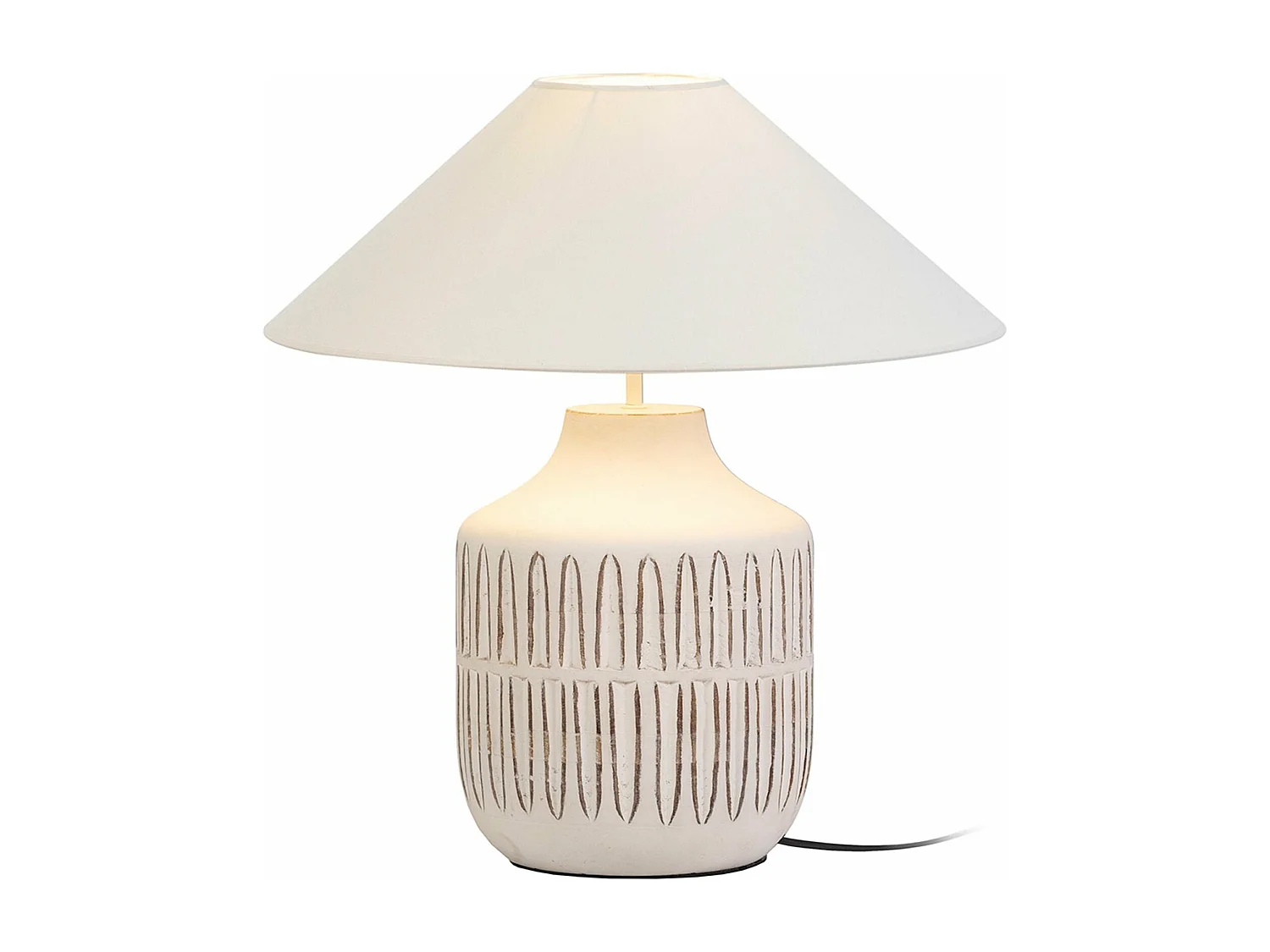Lampe de Table Bois de manguier Blanc