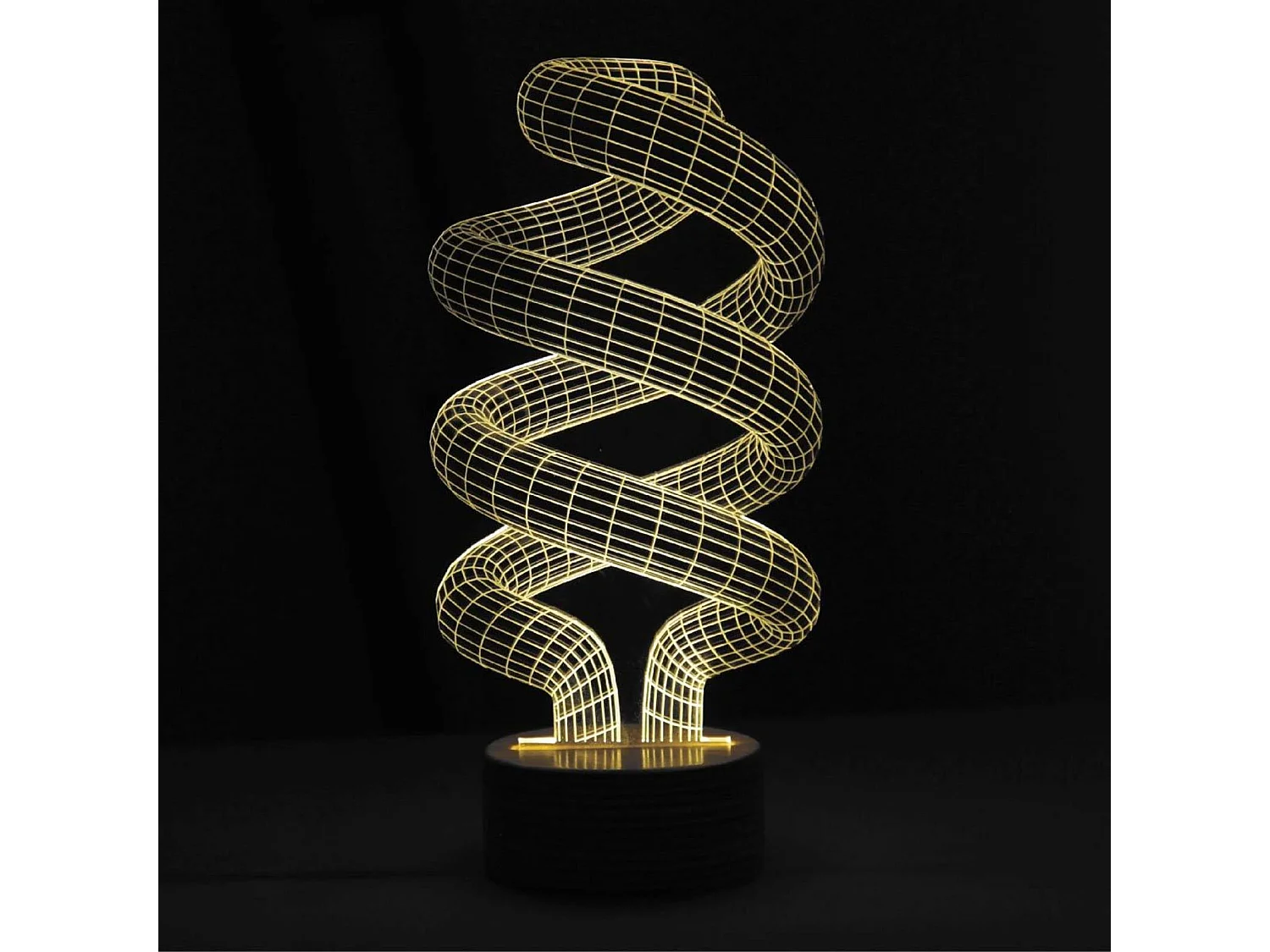 Lampe bulbing spiral 3d lumière led
