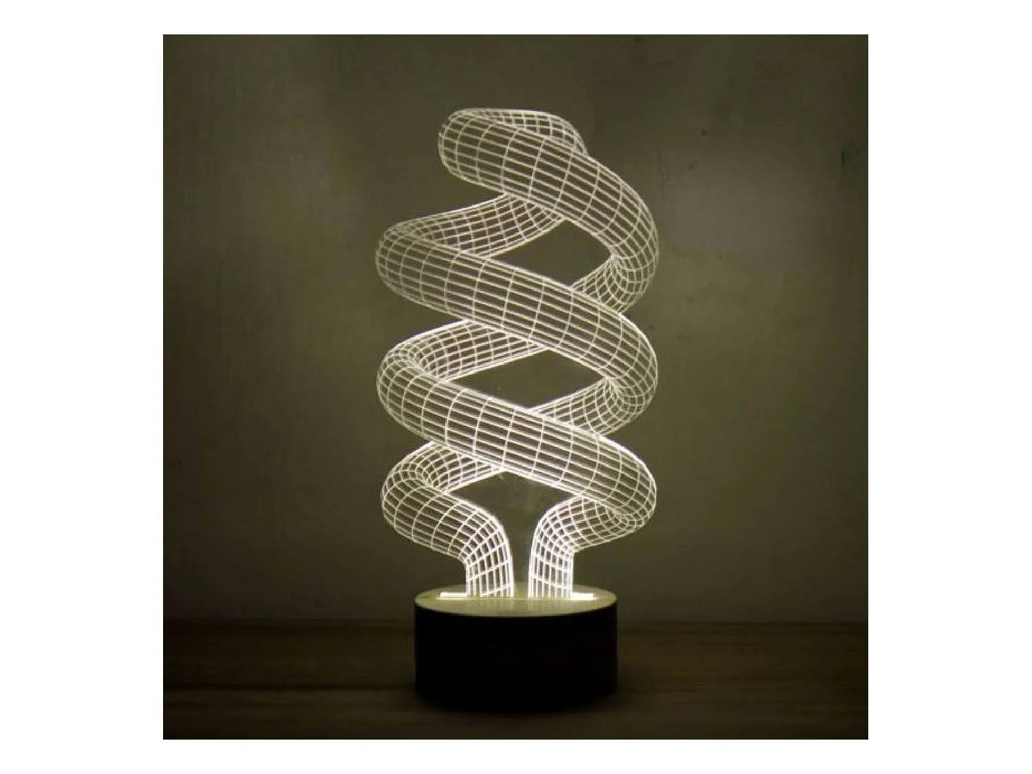 Lampe bulbing spiral 3d lumière led
