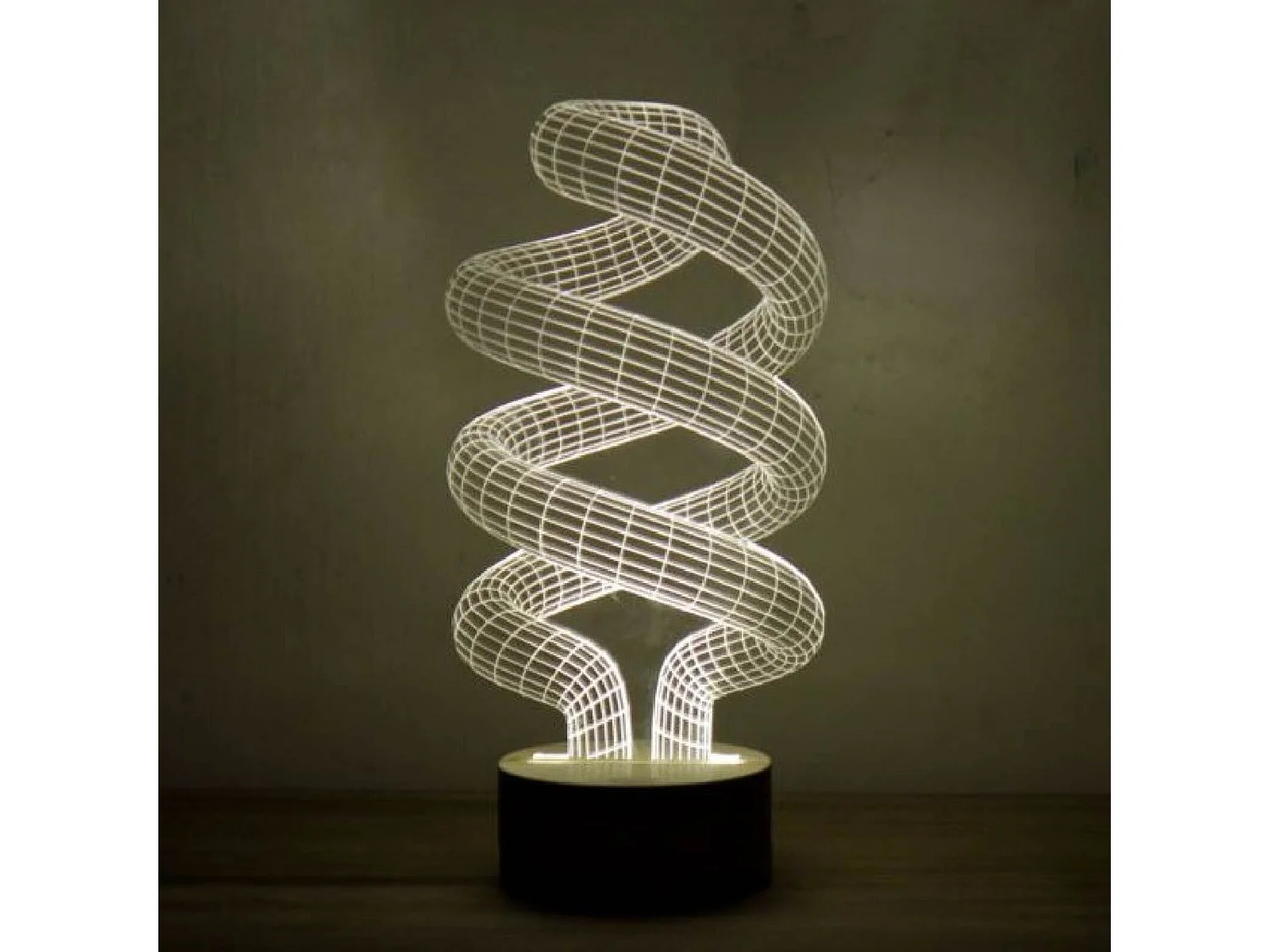 Lampe bulbing spiral 3d lumière led