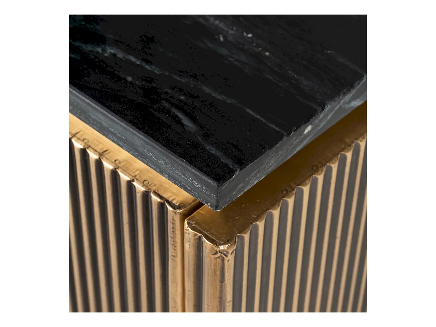 Buffet TV Marbre et Doré Élégance Moderne