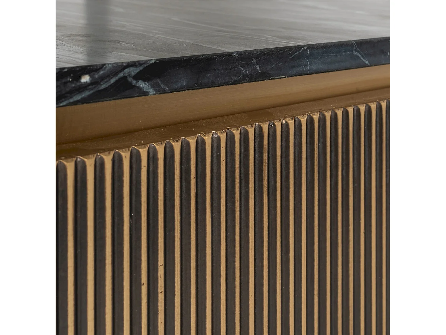 Buffet TV Marbre et Doré Élégance Moderne