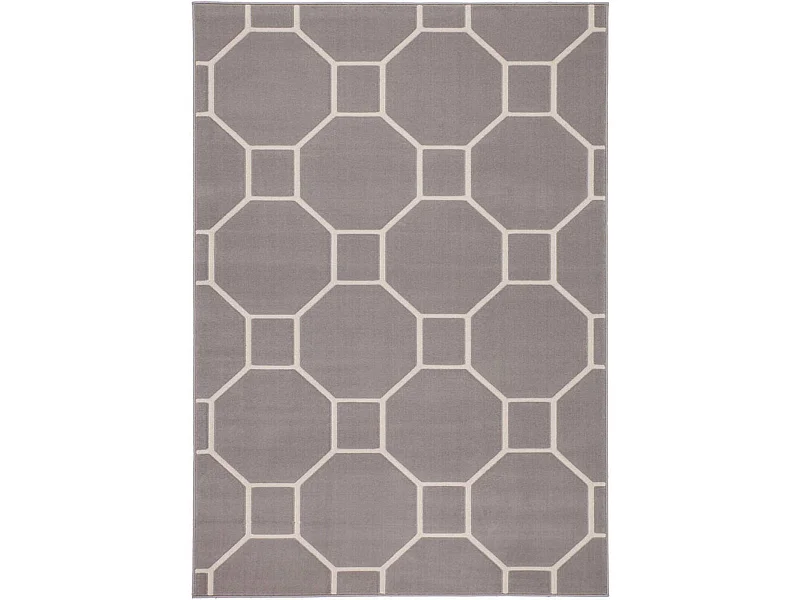 Tapis tissé lina 100 taupe ivoire - 80 x 150 cm