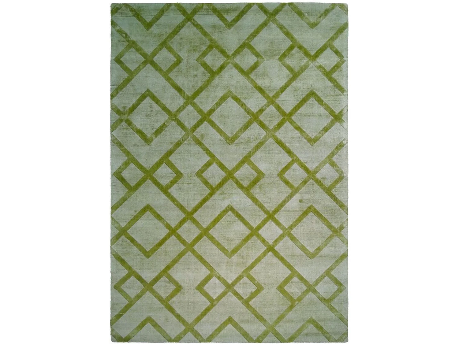 Tapis fait main luxe 310 edelgrün - 200 x 290 cm