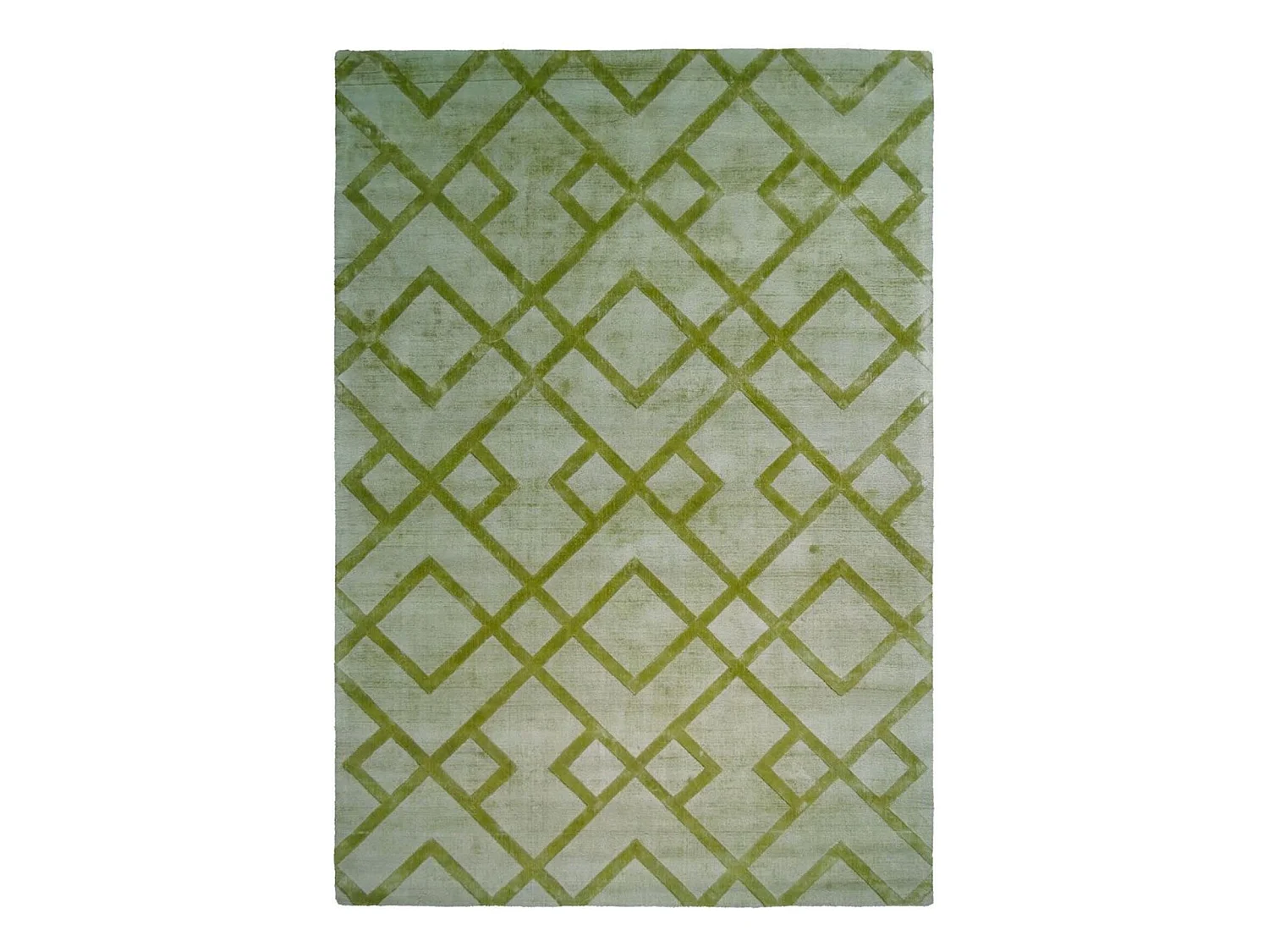 Tapis fait main luxe 310 edelgrün - 200 x 290 cm