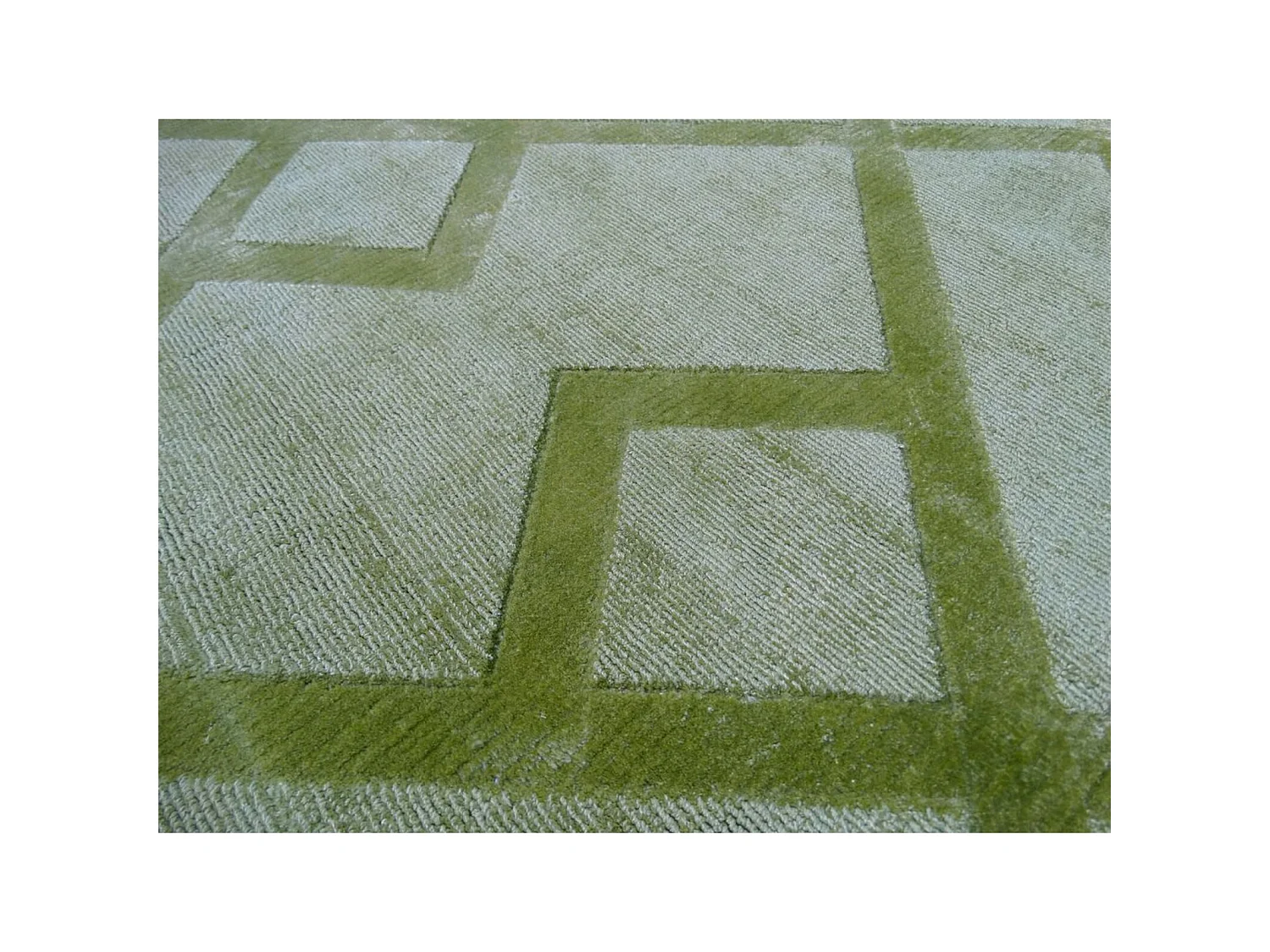 Tapis fait main luxe 310 edelgrün - 200 x 290 cm