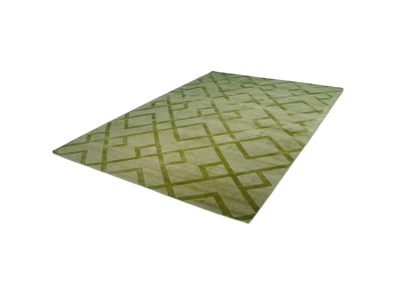 Tapis fait main luxe 310 edelgrün - 200 x 290 cm