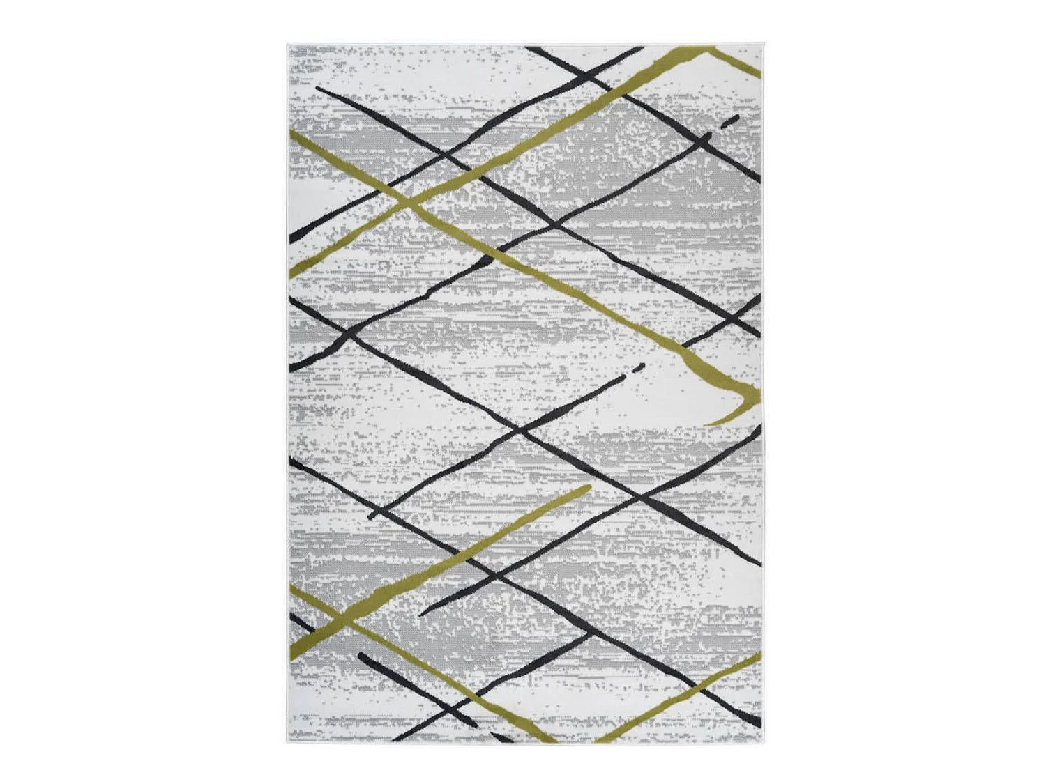 Tapis vancouver 110 blanc gris kaki - 120 x 170 cm