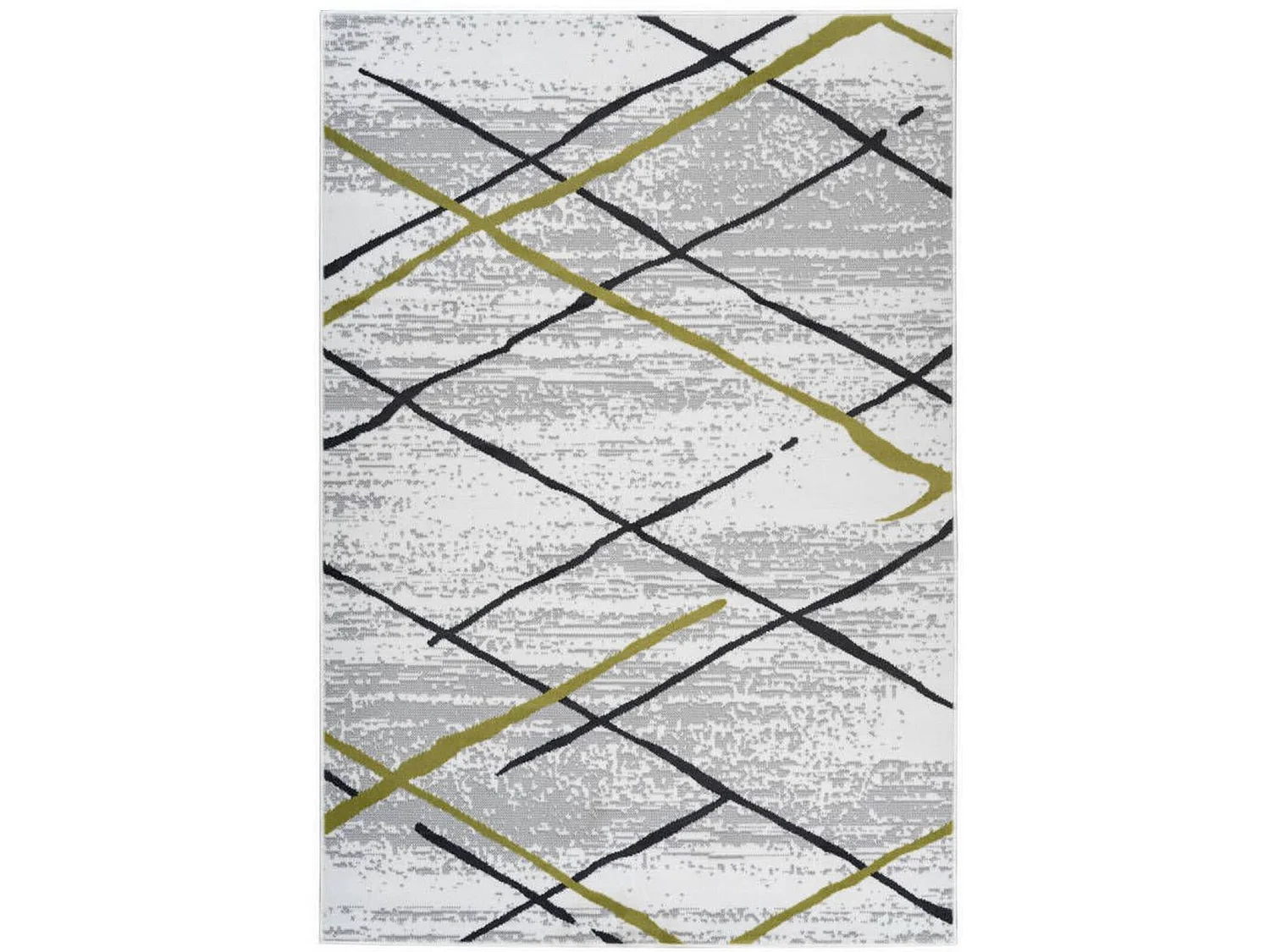 Tapis vancouver 110 blanc gris kaki - 120 x 170 cm