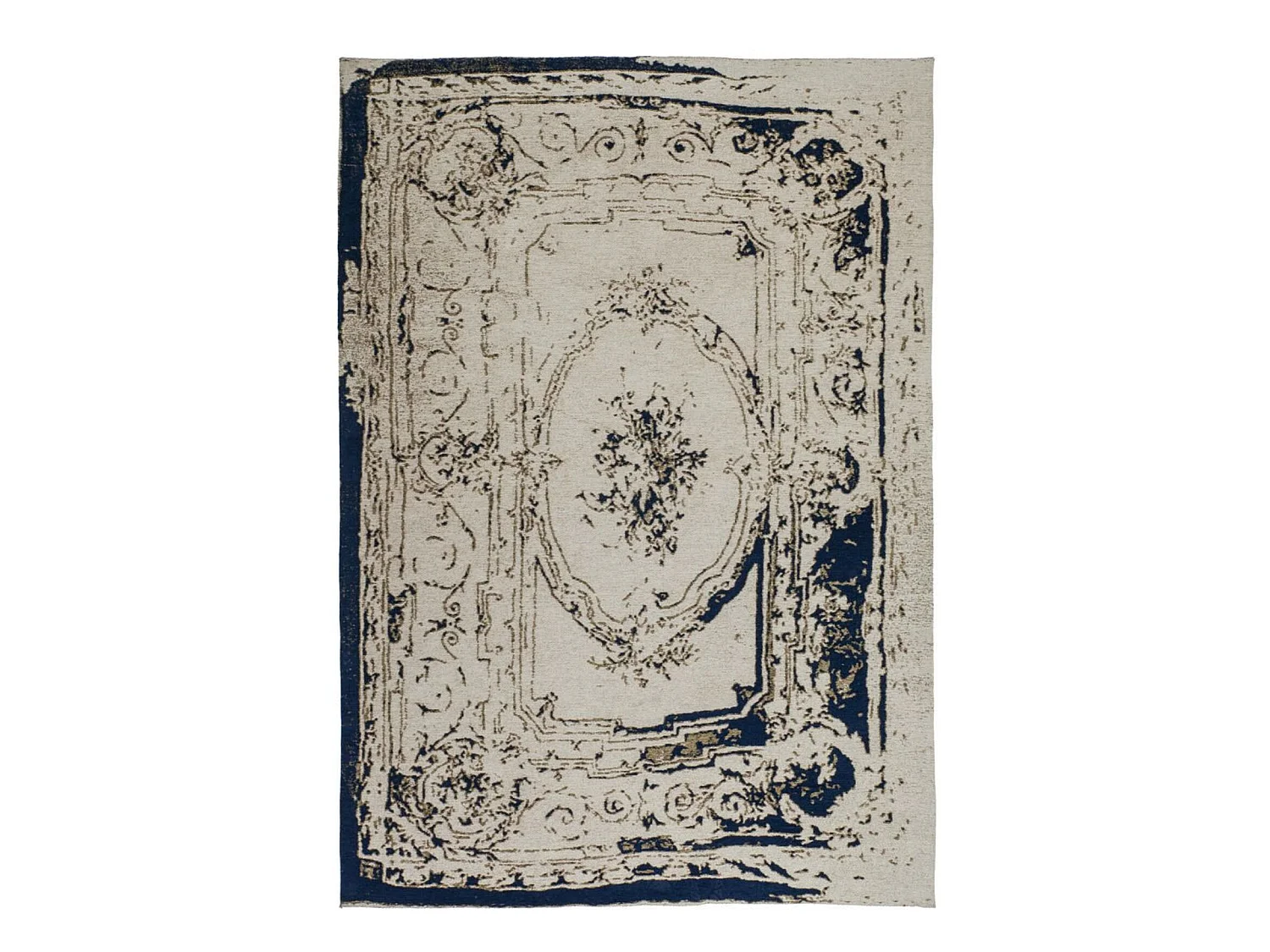 Tapis fait main ballerina 740 gris bleu - 160 x 230 cm